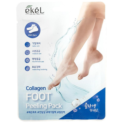 Пилинг-носочки с коллагеном Collagen Foot Peeling Pack, 40г Ekel