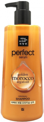 Шампунь для поврежденных волос Perfect Serum Original Shampoo Golden Morocco Argan Oil, 680мл Mise-en-Scene