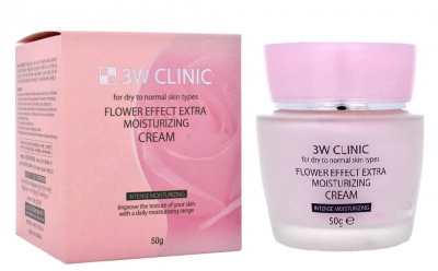 Крем для лица Flower Effect Extra Moisture Cream, 50г 3W Clinic