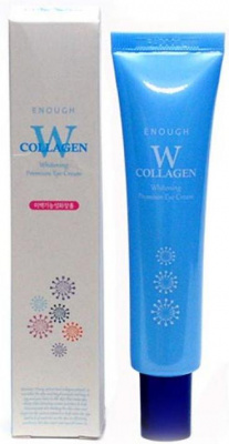 Крем для век осветляющий с морским коллагеном W Collagen Whitening Premium Eye Cream, 30мл Enough