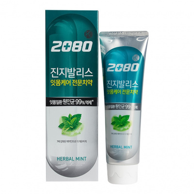 Зубная паста с экстрактом гинкго 2080 K Gingivalis Herbal Mint, 120г Aekyung