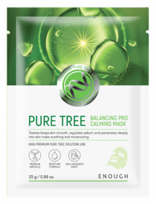 Маска тканевая для лица Pure Tree Balancing Pro Calming Mask, 25г Enough