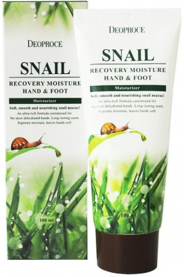 Крем для рук и ног с муцином улитки Moisture Hand & Foot Snail Recovery, 100мл Deoproce