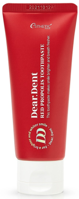Зубная паста прополис Dear.Dent Red Propolis Toothpaste, 80г Esthetic House