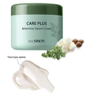 Крем для лица увлажняющий Care Plus Artemisia Steam Cream, 100мл The Saem