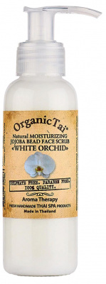 Скраб для лица с гранулами жожоба "Белая орхидея", 120мл Organic Tai