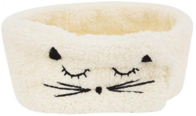 Повязка на голову "Спящий котик" молочная Kawaii Factory