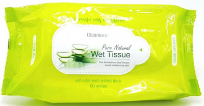 Салфетки для лица очищающие Pure Natural Wet Tissue, 60 шт Deoproce