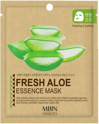 Маска тканевая Essence Mask Fresh Aloe, алоэ, 25г Mijin