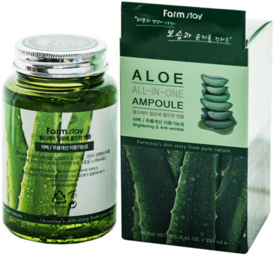 Сыворотка многофункциональная с экстрактом алоэ Aloe All In One Ampoule, 250мл FarmStay