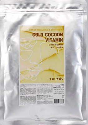 Маска альгинатная Gold Cocoon & Vitamin Modeling Mask With Jasmine, 240г Trimay