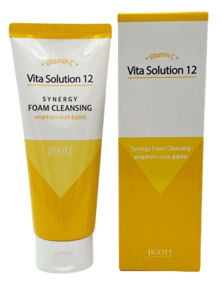 Пенка для умывания Vita Solution 12 Foam Cleansing, 180мл Jigott