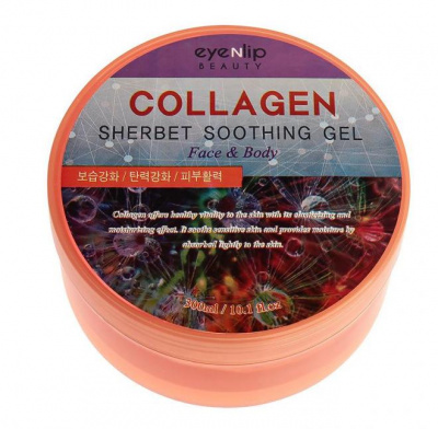 Гель для лица и тела универсальный успокаивающий Collagen Sherbet Soothing Gel, 300мл Eyenlip