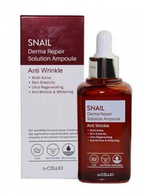 Сыворотка для лица Snail Derma Repair Solution Ampoule, 50мл Dr.Cellio