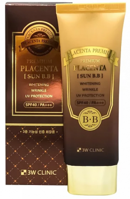 ББ-крем солнцезащитный Premium Placenta Sun BB Cream, 70мл 3W Clinic