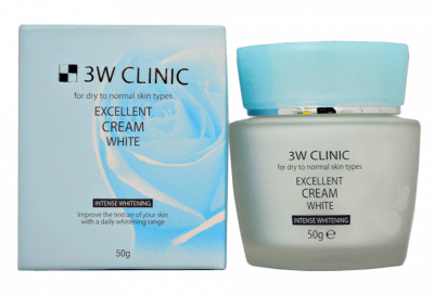 Крем для лица осветляющий Excellent White Cream, 50мл 3W Clinic