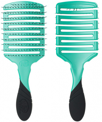 Щетка для сушки волос прямоугольная (голубая) с мягкой ручкой Pro Flex Dry Paddle Purist Blue Wet Brush