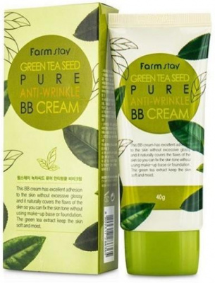 ББ-крем антивозрастной Green Tea Seed Pure Anti-Wrinkle BB Cream, 40мл FarmStay