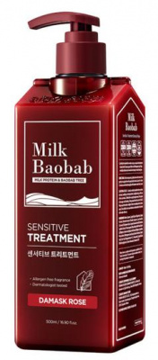 Бальзам для волос Sensitive Treatment Damask Rose, 500мл Milk Baobab