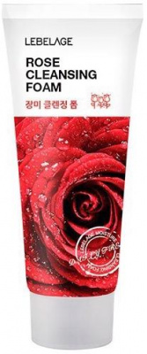 Пенка для умывания увлажняющая с экстрактом дамасской розы Rose Cleansing Foam, 100мл Lebelage