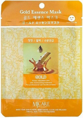 Маска тканевая Essence Mask Gold, золото Mijin