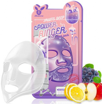 Маска для лица успокаивающая Deep Power Ring Mask Pack, Fruits  Elizavecca