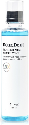 Ополаскиватель для рта освежающий Dear.Dent Refresh Mint Mouth Wash, 300мл Esthetic House