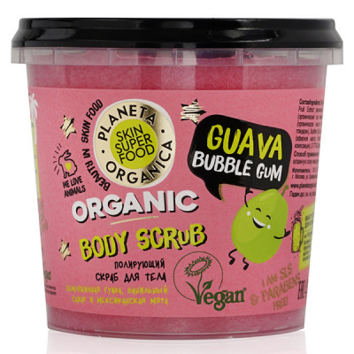 Скраб для тела полирующий "Guava Bubble Gum", 485мл Planeta Organica