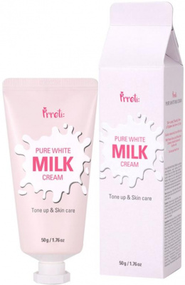 Крем для лица осветляющий Pure White Milk Cream, 50г Prreti