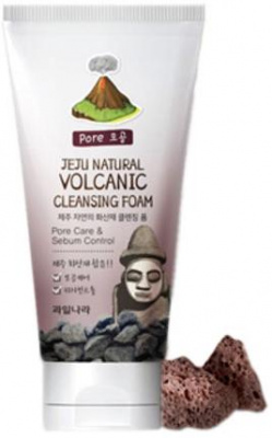Пенка для умывания Jeju Natural Cleansing Foam, вулканическая Welcos
