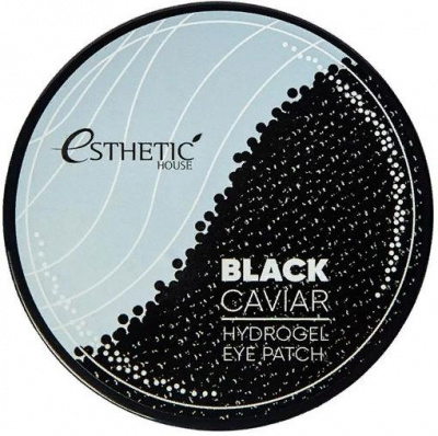 Патчи для глаз гидрогелевые черная икра Black Caviar Hydrogel Eye Patch Esthetic House