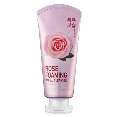 Пенка увлажняющая для умывания с розой IOU Rose Foaming Facial Cleanser, 120мл Welcos