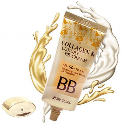 ББ-крем с коллагеном и золотом Collagen&Luxury Gold, 50 мл 3W Clinic