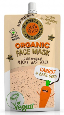 Маска для лица Skin Super Food "Carrot & Basil Seed", 100мл Planeta Organica