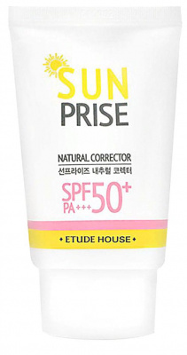 Крем солнцезащитный для кожи Sun Prise Natural Corrector SPF50+ PA+++, 50мл Etude House
