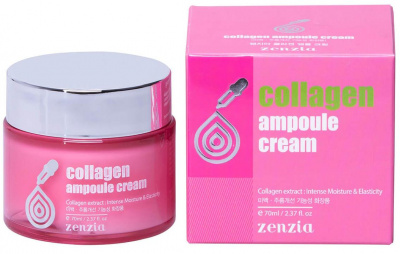 Крем для лица с коллагеном Collagen Ampoule Cream, 70мл Zenzia
