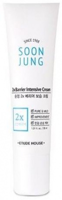 Крем интенсивный для сухой и чувствительной кожи Soon Jung 2x Barrier Intensive Cream, 30мл Etude House