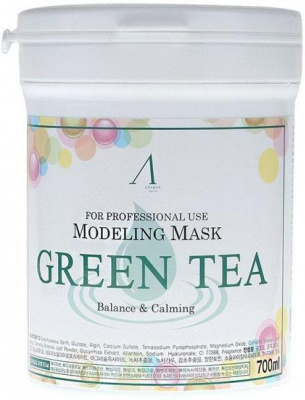 Маска альгинатная с экстрактом зеленого чая успокаив. Green Tea Modeling Mask, Refill, банка, 700 мл Anskin