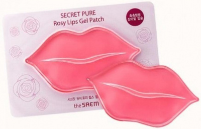 Патчи для губ гидрогелевые Secret Pure Rosy Lips Gel Patch The Saem