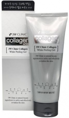 Пилинг-гель для лица Collagen Whitening Peeling Gel, 180мл 3W Clinic