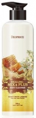 Гель для душа мед и жасмин Healing Mix & Plus Body Cleanser Honey White Jasmine, 750г Deoproce