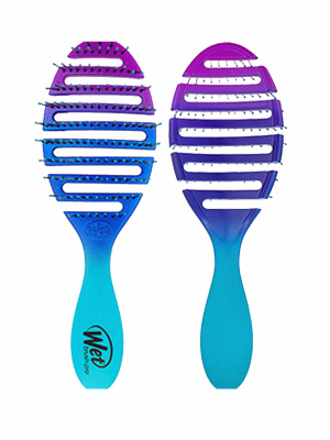 Щетка для быстрой сушки волос (омбре) с мягкой ручкой Flex Dry - Ombre Teal Wet Brush