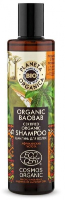 Шампунь для волос "Густота и гладкость" Organic Baobab, 280мл Planeta Organica