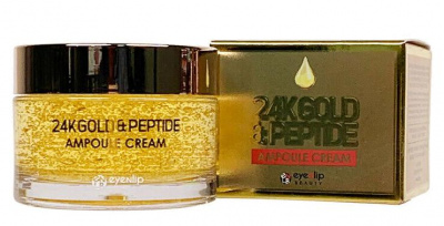 Крем для лица с пептидами и золотом  24k Gold & Peptide Ampoule Cream, 50мл Eyenlip