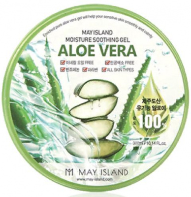 Гель с экстрактом алое Aloe Vera 100% Soothing Gel, 300мл May Island