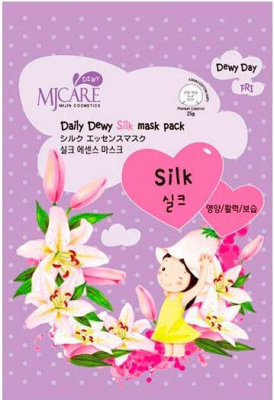 Маска тканевая MJ Care Daily Dewy Silk Mask Pack, с аминокислотами шелка Mijin