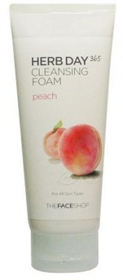 Пенка для умывания с экстрактом персика Herb Day 365 Cleansing Foam, Peach The Face Shop