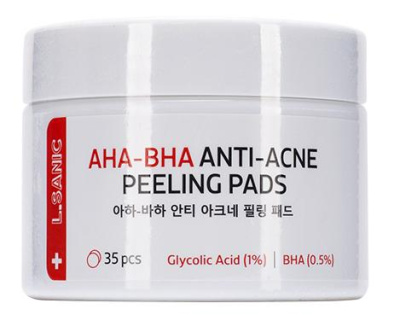 Диски отшелушивающие с AHA и BHA  Anti-Acne Peeling Pads, 35шт L.Sanic