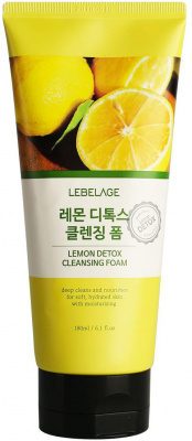 Пенка-детокс для умывания с экстрактом лимона Lemon Detox Cleansing Foam, 180мл Lebelage