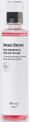 Ополаскиватель для рта защита десен Dear.Dent Red Propolis Mouth Wash, 300мл Esthetic House